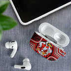 Sydney Swans AirPods Case Indigenous Monochrome Dot Art Mascot Style