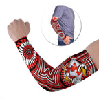 Sydney Swans Arm Sleeves Indigenous Monochrome Dot Art Mascot Style