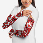 Sydney Swans Arm Sleeves Indigenous Monochrome Dot Art Mascot Style