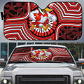 Sydney Swans Auto Sun Shade Indigenous Monochrome Dot Art Mascot Style