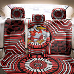 Sydney Swans Back Car Seat Cover Indigenous Monochrome Dot Art Mascot Style