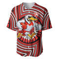 Sydney Swans Baseball Jersey Indigenous Monochrome Dot Art Mascot Style