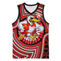 Sydney Swans Basketball Jersey Indigenous Monochrome Dot Art Mascot Style
