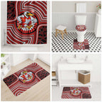 Sydney Swans Bathroom Set Indigenous Monochrome Dot Art Mascot Style