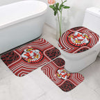 Sydney Swans Bathroom Set Indigenous Monochrome Dot Art Mascot Style