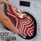 Sydney Swans Bathroom Set Indigenous Monochrome Dot Art Mascot Style