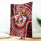 Sydney Swans Blanket Indigenous Monochrome Dot Art Mascot Style