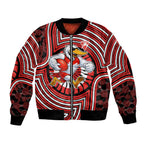 Sydney Swans Bomber Jacket Indigenous Monochrome Dot Art Mascot Style