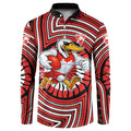 Sydney Swans Button Sweatshirt Indigenous Monochrome Dot Art Mascot Style