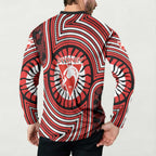 Sydney Swans Button Sweatshirt Indigenous Monochrome Dot Art Mascot Style