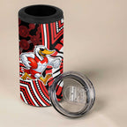 Sydney Swans 4 in 1 Can Cooler Tumbler Indigenous Monochrome Dot Art Mascot Style