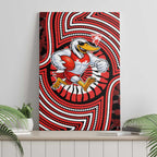 Sydney Swans Canvas Wall Art Indigenous Monochrome Dot Art Mascot Style