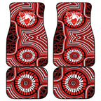 Sydney Swans Car Mats Indigenous Monochrome Dot Art Mascot Style