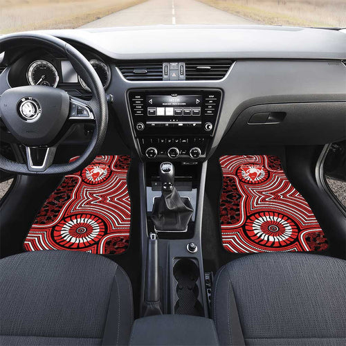 Sydney Swans Car Mats Indigenous Monochrome Dot Art Mascot Style
