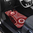Sydney Swans Car Mats Indigenous Monochrome Dot Art Mascot Style