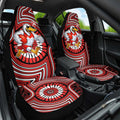 Sydney Swans Car Seat Cover Indigenous Monochrome Dot Art Mascot Style