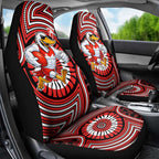 Sydney Swans Car Seat Cover Indigenous Monochrome Dot Art Mascot Style