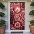 Sydney Swans Door Cover Indigenous Monochrome Dot Art Mascot Style