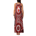 Sydney Swans Family Matching Tank Maxi Dress and Hawaiian Shirt Indigenous Monochrome Dot Art Mascot Style