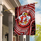 Sydney Swans Garden Flag Indigenous Monochrome Dot Art Mascot Style