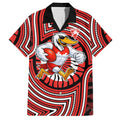 Sydney Swans Hawaiian Shirt Indigenous Monochrome Dot Art Mascot Style