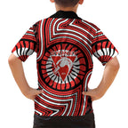 Sydney Swans Hawaiian Shirt Indigenous Monochrome Dot Art Mascot Style