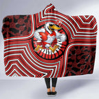 Sydney Swans Hooded Blanket Indigenous Monochrome Dot Art Mascot Style