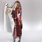 Sydney Swans Hooded Blanket Indigenous Monochrome Dot Art Mascot Style