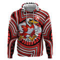 Sydney Swans Hoodie Indigenous Monochrome Dot Art Mascot Style