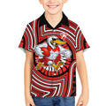 Sydney Swans Kid Hawaiian Shirt Indigenous Monochrome Dot Art Mascot Style