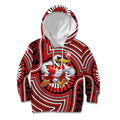Sydney Swans Kid Hoodie Indigenous Monochrome Dot Art Mascot Style