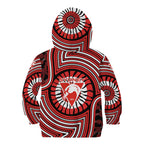 Sydney Swans Kid Hoodie Indigenous Monochrome Dot Art Mascot Style