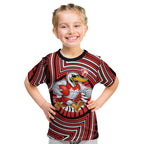 Sydney Swans Kid T Shirt Indigenous Monochrome Dot Art Mascot Style