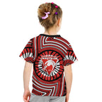 Sydney Swans Kid T Shirt Indigenous Monochrome Dot Art Mascot Style