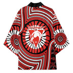 Sydney Swans Kimono Indigenous Monochrome Dot Art Mascot Style