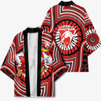 Sydney Swans Kimono Indigenous Monochrome Dot Art Mascot Style