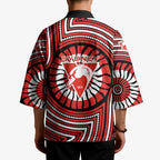 Sydney Swans Kimono Indigenous Monochrome Dot Art Mascot Style