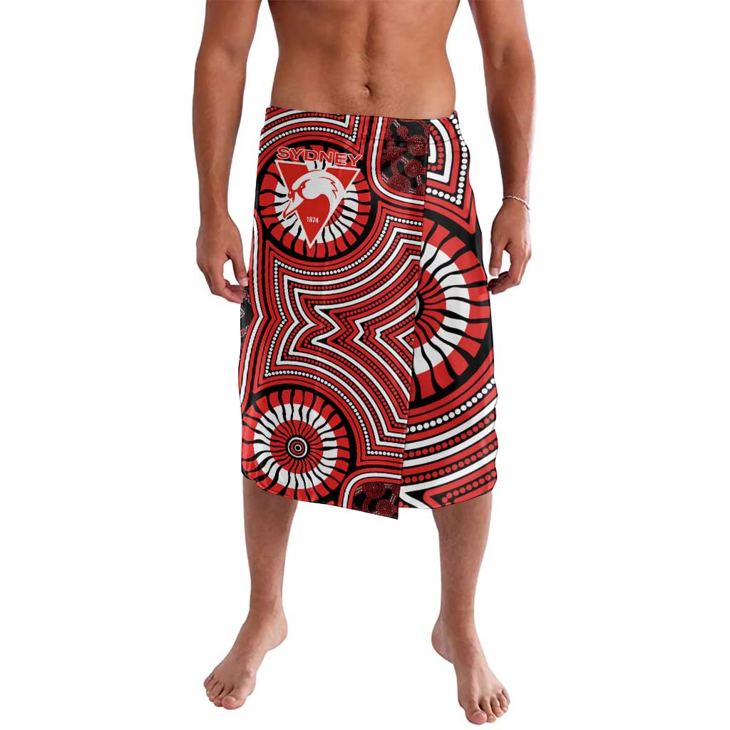 Sydney Swans Lavalava Indigenous Monochrome Dot Art Mascot Style