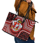 Sydney Swans Leather Tote Bag Indigenous Monochrome Dot Art Mascot Style