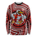 Sydney Swans Long Sleeve Shirt Indigenous Monochrome Dot Art Mascot Style