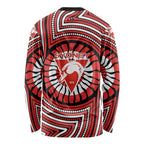 Sydney Swans Long Sleeve Shirt Indigenous Monochrome Dot Art Mascot Style