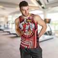 Sydney Swans Men Tank Top Indigenous Monochrome Dot Art Mascot Style