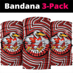 Sydney Swans Neck Gaiter Indigenous Monochrome Dot Art Mascot Style