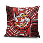 Sydney Swans Pillow Cover Indigenous Monochrome Dot Art Mascot Style