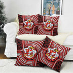 Sydney Swans Pillow Cover Indigenous Monochrome Dot Art Mascot Style