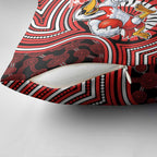 Sydney Swans Pillow Cover Indigenous Monochrome Dot Art Mascot Style