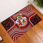 Sydney Swans Rubber Doormat Indigenous Monochrome Dot Art Mascot Style