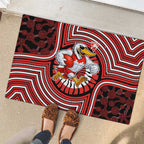 Sydney Swans Rubber Doormat Indigenous Monochrome Dot Art Mascot Style