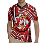 Sydney Swans Rugby Jersey Indigenous Monochrome Dot Art Mascot Style