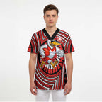 Sydney Swans Scrub Top Indigenous Monochrome Dot Art Mascot Style